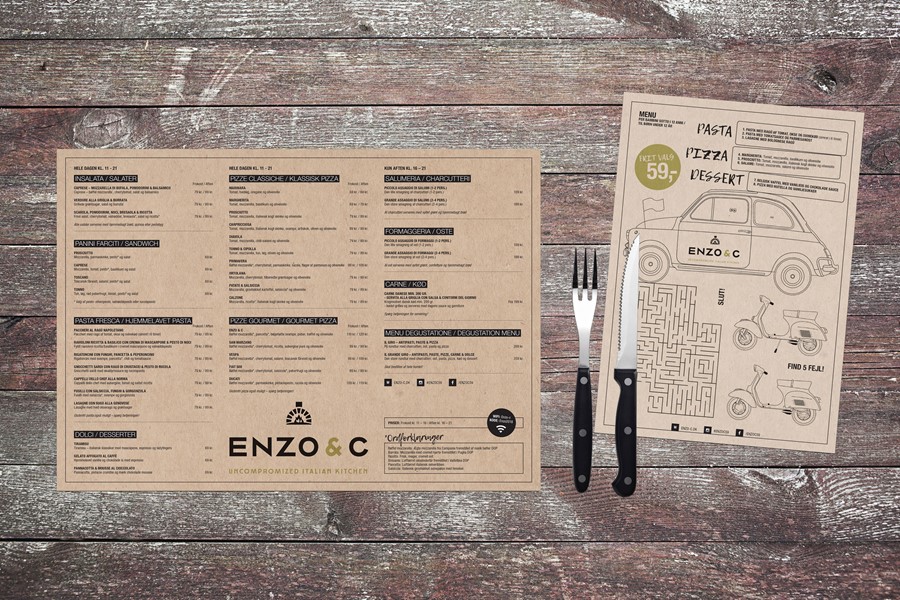 Enzo & C web og menuer